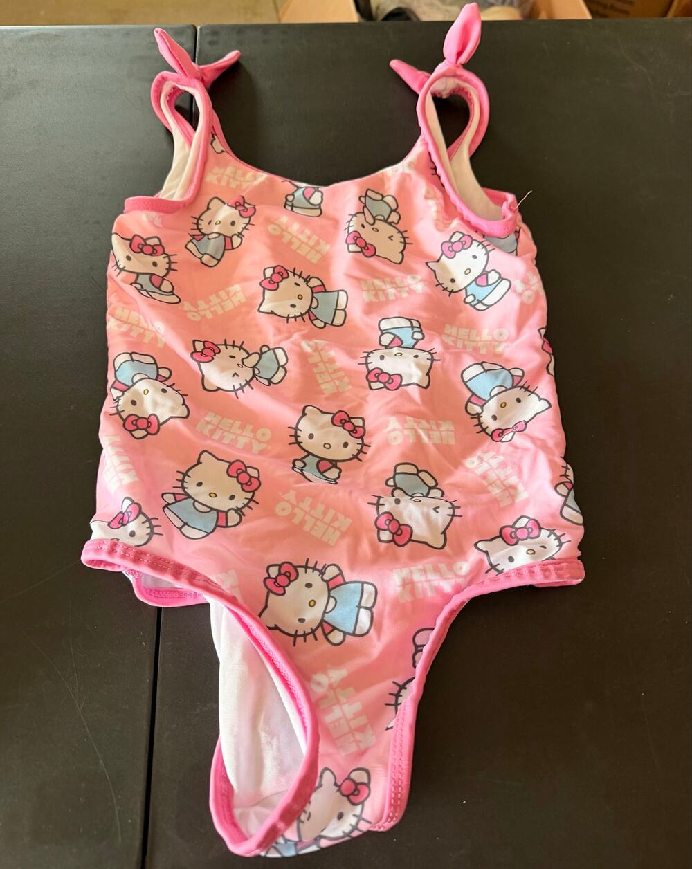 Hello Kitty Sanrio Pink One-Piece Swimsuit Size 10-12 Cute Character Swim